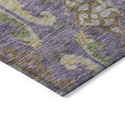 Alfreda Purple Washable Indoor - Outdoor Rug - LOOMLAN - LOOMLAN Rugs - Outdoor Rugs