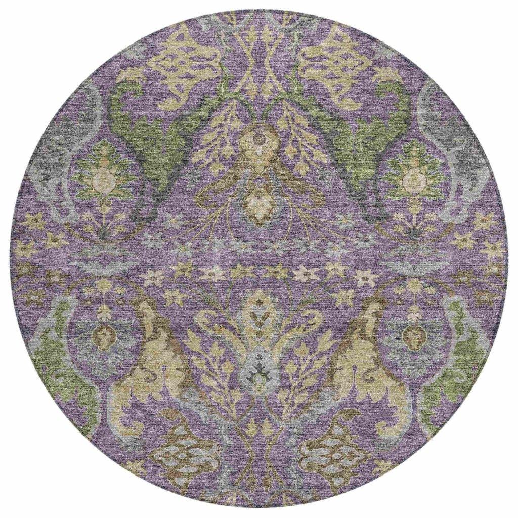 Alfreda Purple Washable Indoor - Outdoor Rug - LOOMLAN - LOOMLAN Rugs - Outdoor Rugs