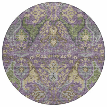 Alfreda Purple Washable Indoor - Outdoor Rug - LOOMLAN - LOOMLAN Rugs - Outdoor Rugs