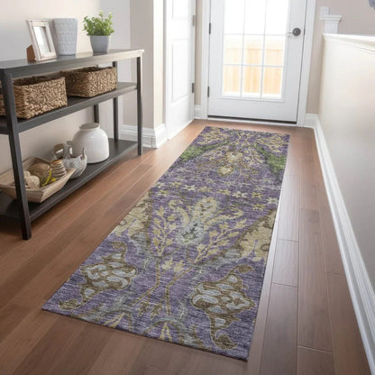 Alfreda Purple Washable Indoor - Outdoor Rug - LOOMLAN - LOOMLAN Rugs - Outdoor Rugs