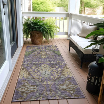 Alfreda Purple Washable Indoor - Outdoor Rug - LOOMLAN - LOOMLAN Rugs - Outdoor Rugs