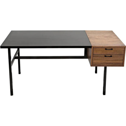 Algeron Black Steel Desk-Home Office Desks-Noir-LOOMLAN