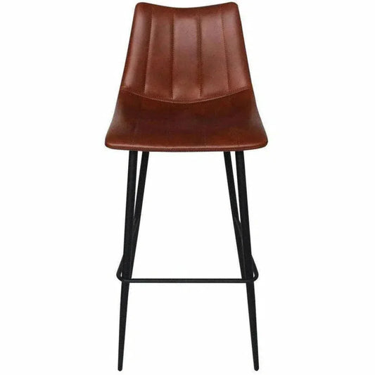 Alibi Brown Barstool (Set of 2) - LOOMLAN - Moe's Home - Bar Stools