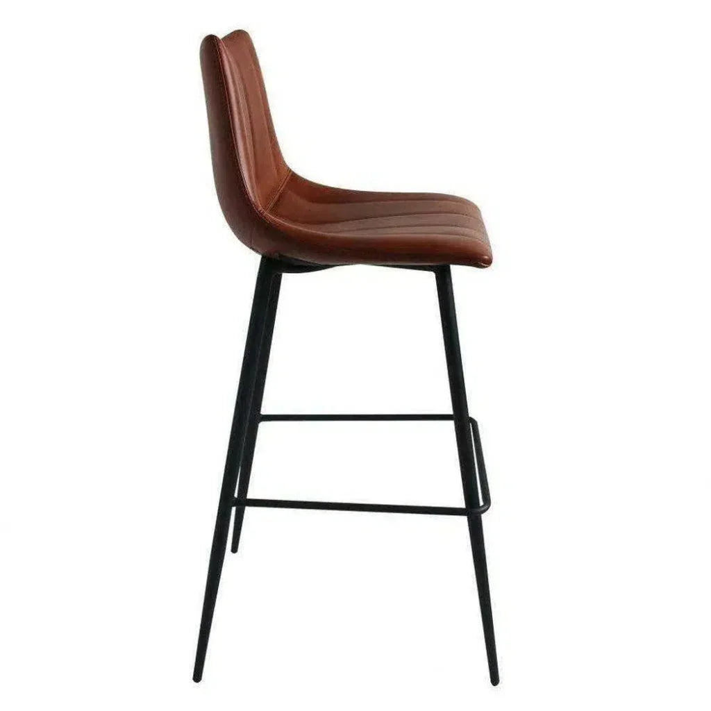 Alibi Brown Barstool (Set of 2) - LOOMLAN - Moe's Home - Bar Stools