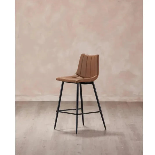 Alibi Vegan Leather Barstool 2PC - LOOMLAN - Moe's Home - Bar Stools