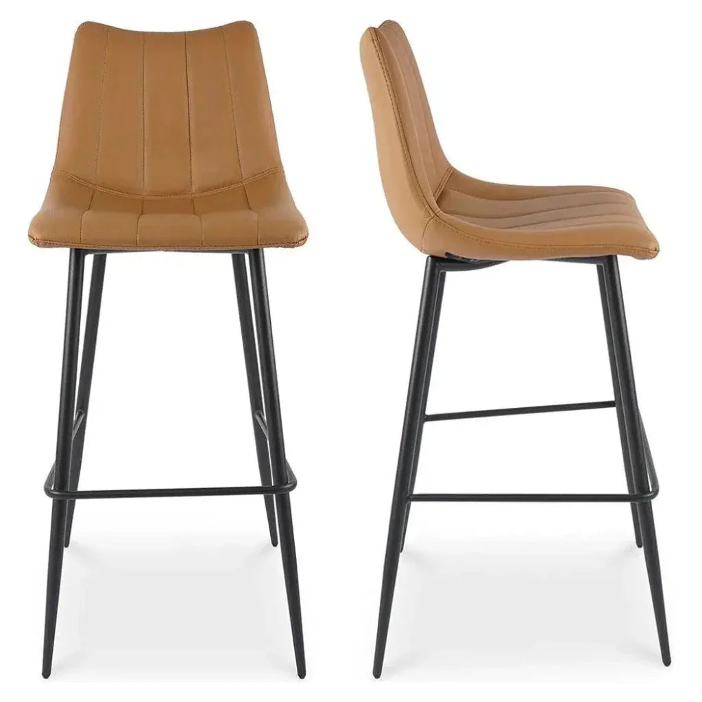 Alibi Vegan Leather Barstool 2PC - LOOMLAN - Moe's Home - Bar Stools