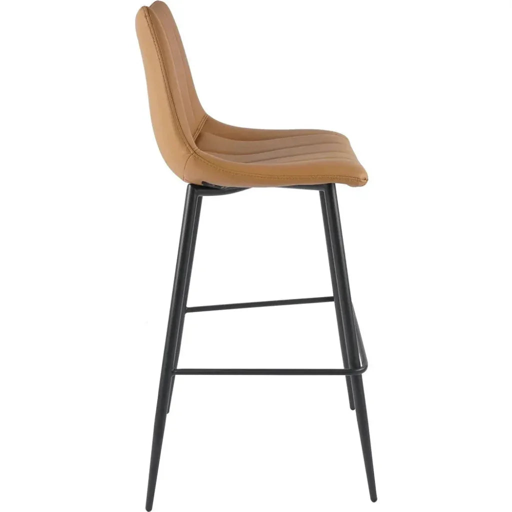 Alibi Vegan Leather Barstool 2PC - LOOMLAN - Moe's Home - Bar Stools