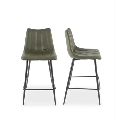 Alibi Vegan Leather Counter Stool 2PC - LOOMLAN - Moe's Home - Counter Stools