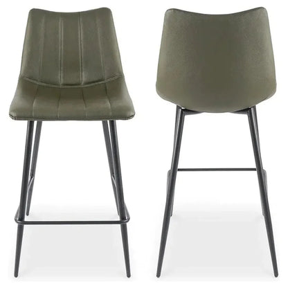 Alibi Vegan Leather Counter Stool 2PC - LOOMLAN - Moe's Home - Counter Stools