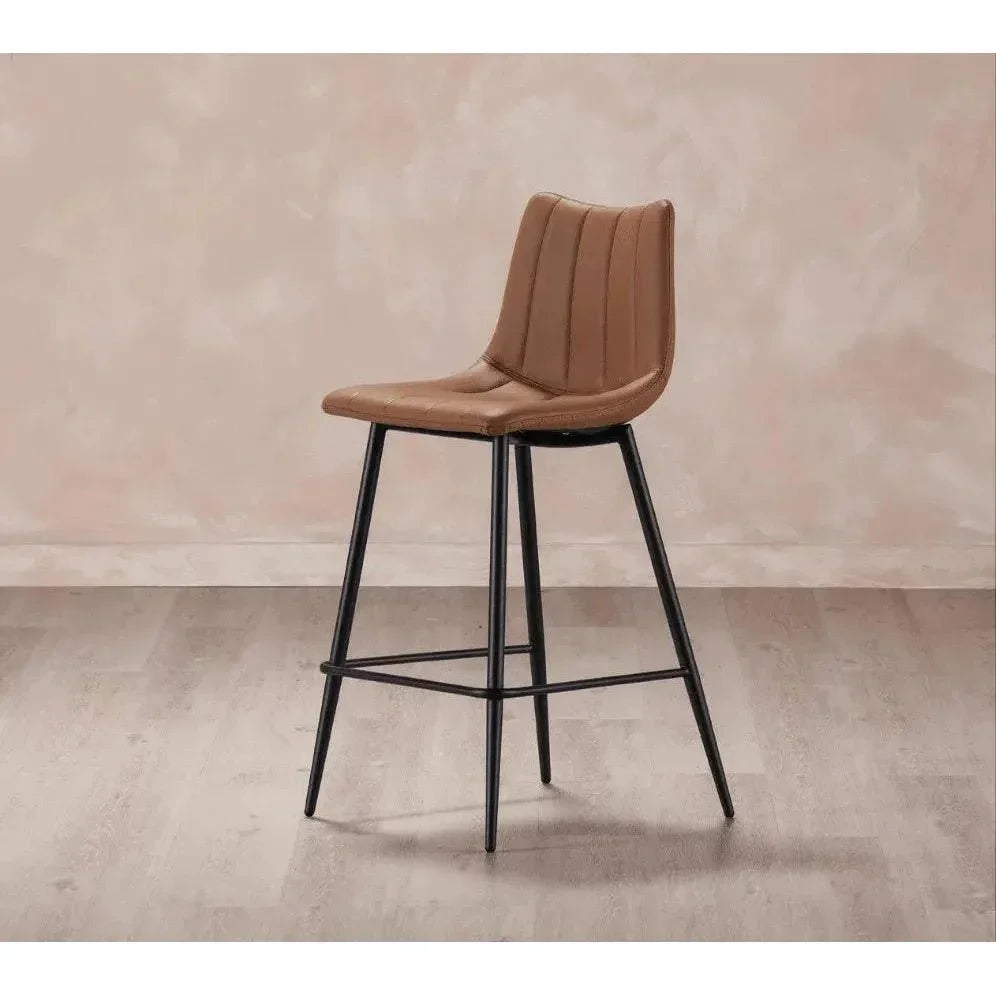 Alibi Vegan Leather Counter Stool 2PC - LOOMLAN - Moe's Home - Counter Stools