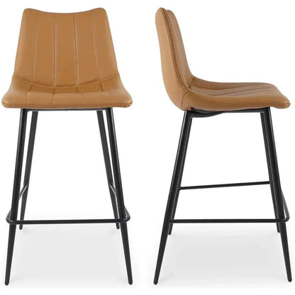 Alibi Vegan Leather Counter Stool 2PC - LOOMLAN - Moe's Home - Counter Stools