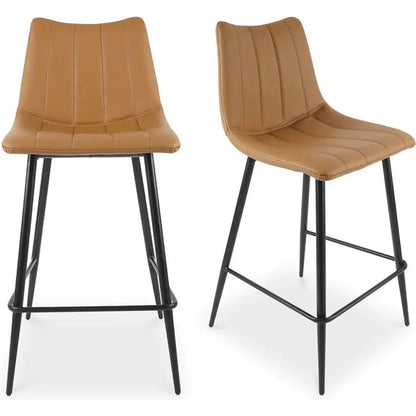 Alibi Vegan Leather Counter Stool 2PC - LOOMLAN - Moe's Home - Counter Stools