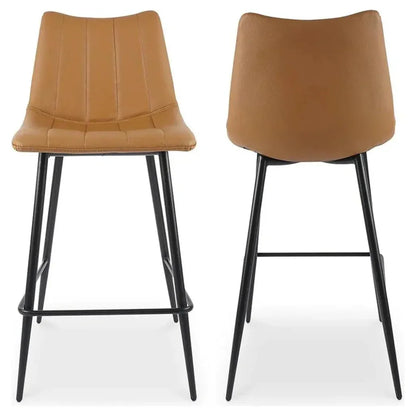 Alibi Vegan Leather Counter Stool 2PC - LOOMLAN - Moe's Home - Counter Stools