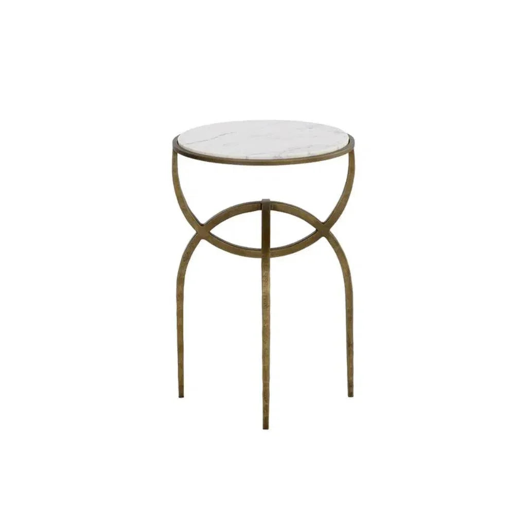 Alicent Marble Top Round End Table - LOOMLAN - SUNPAN - Side Tables