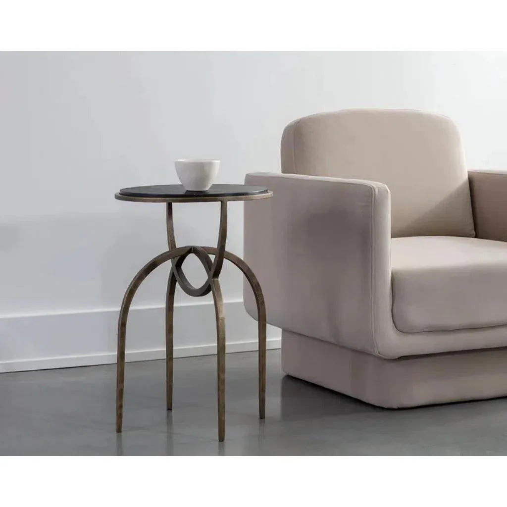 Alicent Marble Top Round End Table - LOOMLAN - SUNPAN - Side Tables