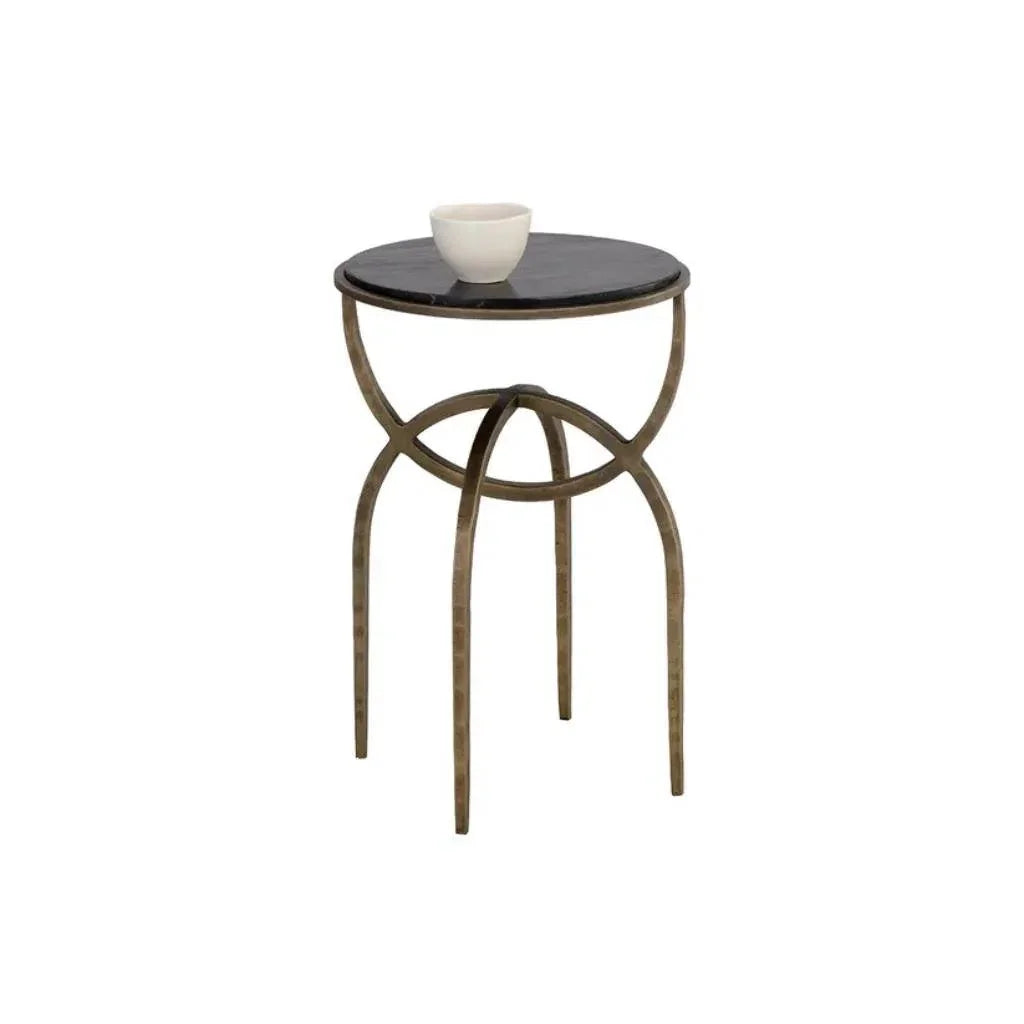 Alicent Marble Top Round End Table - LOOMLAN - SUNPAN - Side Tables