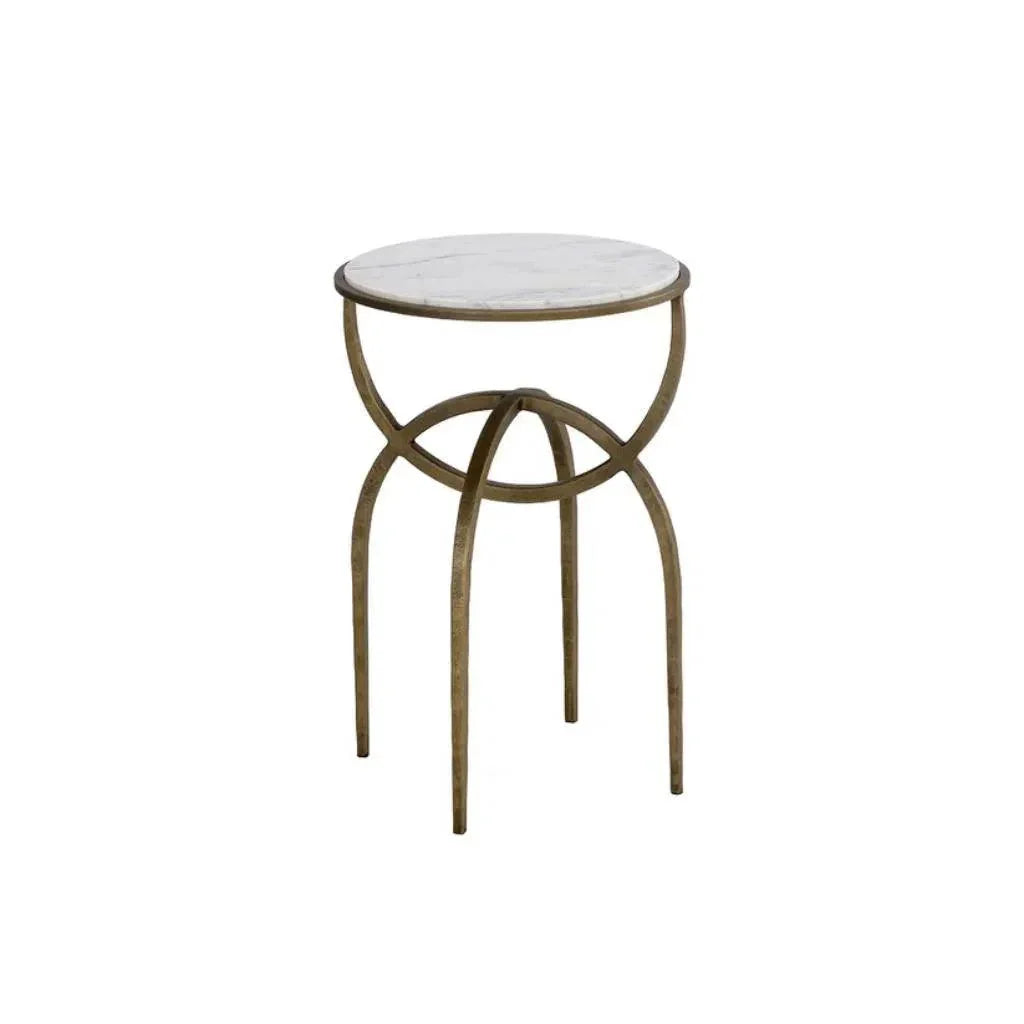 Alicent Marble Top Round End Table - LOOMLAN - SUNPAN - Side Tables