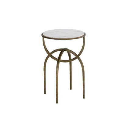 Alicent Marble Top Round End Table - LOOMLAN - SUNPAN - Side Tables
