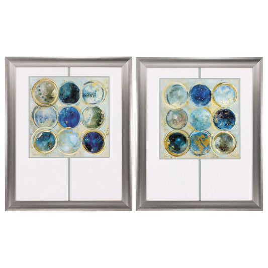 Alignment Blue Framed Wall Art 2PC