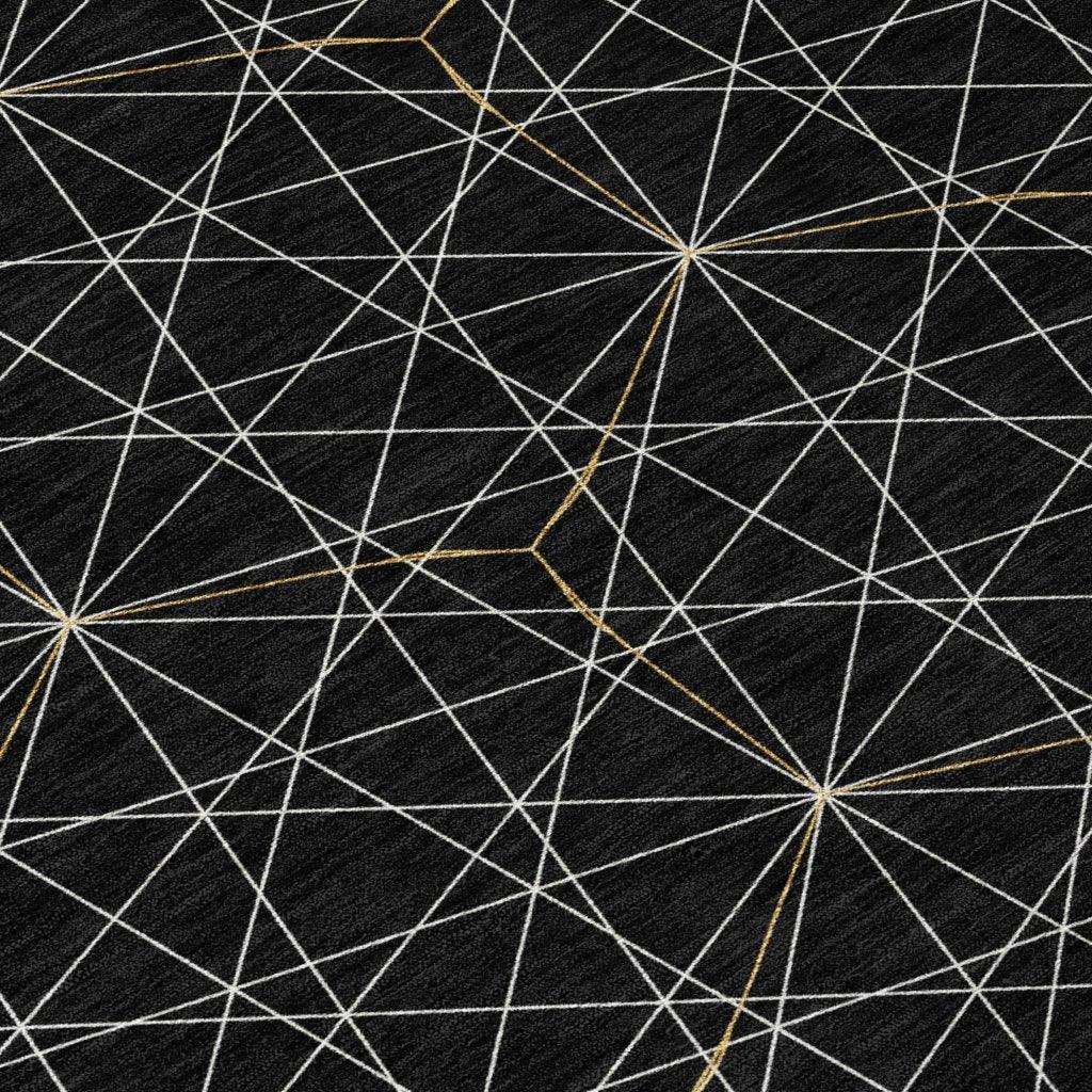 Alina Black Washable Indoor-Outdoor Rug-Outdoor Rugs-LOOMLAN Rugs-LOOMLAN