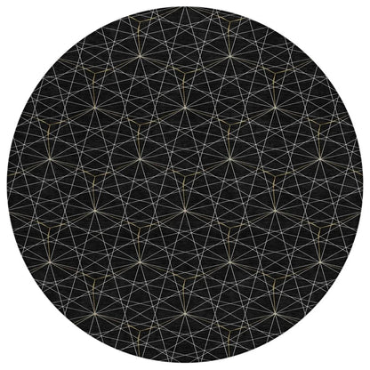 Alina Black Washable Indoor-Outdoor Rug-Outdoor Rugs-LOOMLAN Rugs-8' x 8'-LOOMLAN