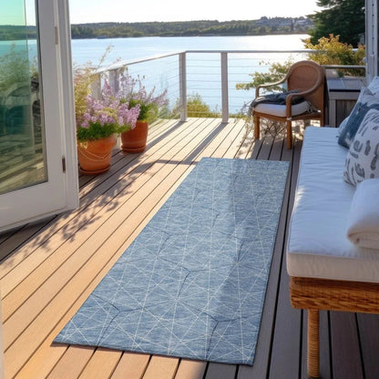 Alina Blue Washable Indoor-Outdoor Rug-Outdoor Rugs-LOOMLAN Rugs-LOOMLAN