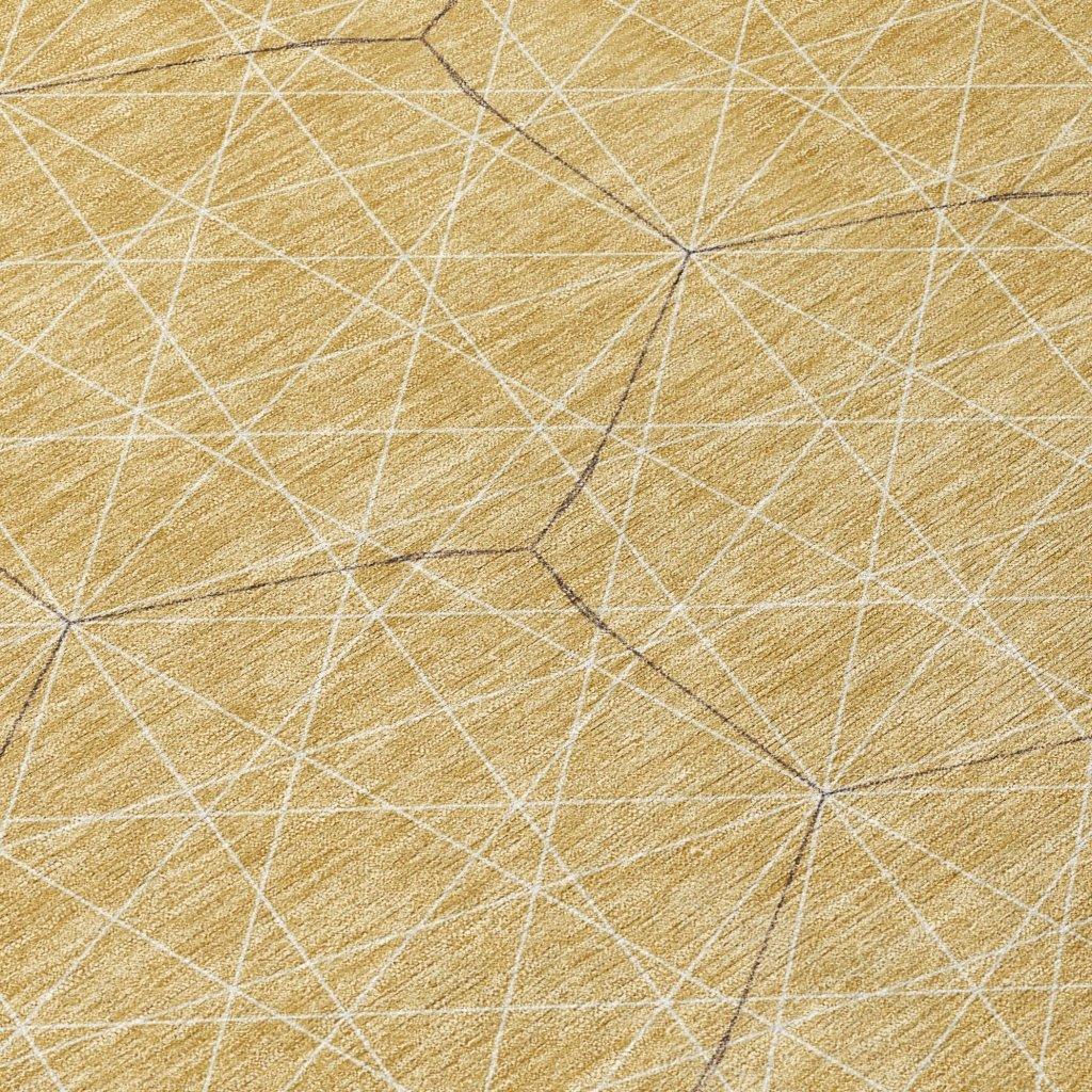 Alina Gold Washable Indoor-Outdoor Rug-Outdoor Rugs-LOOMLAN Rugs-LOOMLAN