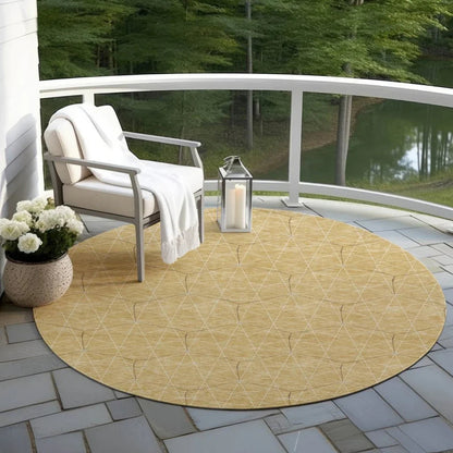 Alina Gold Washable Indoor-Outdoor Rug-Outdoor Rugs-LOOMLAN Rugs-LOOMLAN