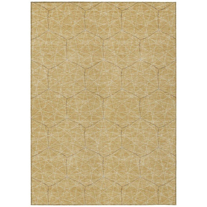 Alina Gold Washable Indoor-Outdoor Rug-Outdoor Rugs-LOOMLAN Rugs-2'6" x 3'10"-LOOMLAN