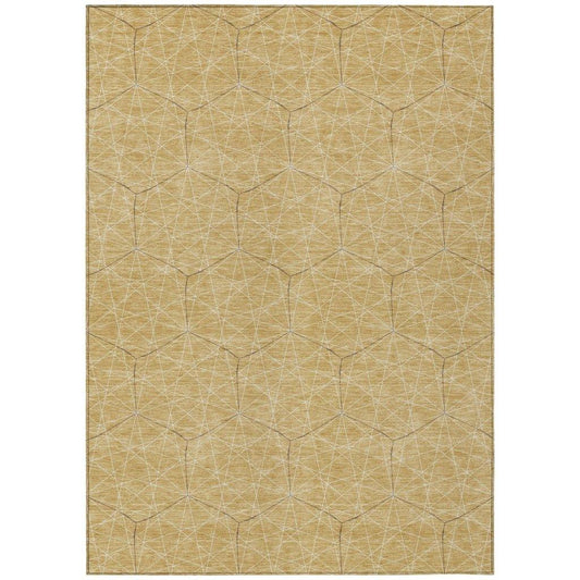 Alina Gold Washable Indoor-Outdoor Rug-Outdoor Rugs-LOOMLAN Rugs-2'6" x 3'10"-LOOMLAN