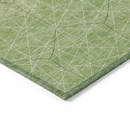 Alina Green Washable Indoor-Outdoor Rug-Outdoor Rugs-LOOMLAN Rugs-LOOMLAN