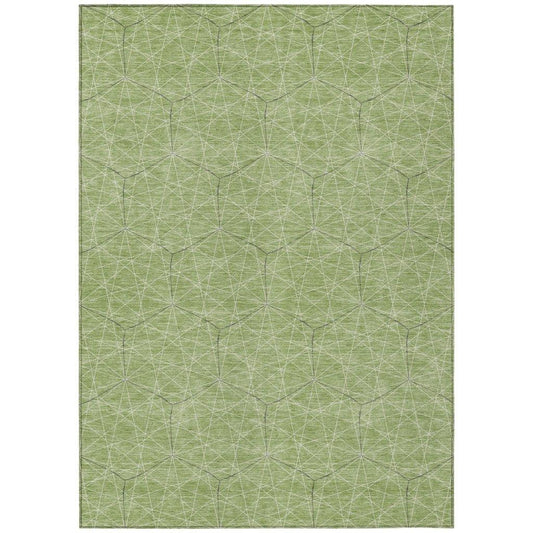 Alina Green Washable Indoor-Outdoor Rug-Outdoor Rugs-LOOMLAN Rugs-2'6" x 3'10"-LOOMLAN