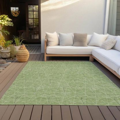 Alina Green Washable Indoor-Outdoor Rug-Outdoor Rugs-LOOMLAN Rugs-LOOMLAN
