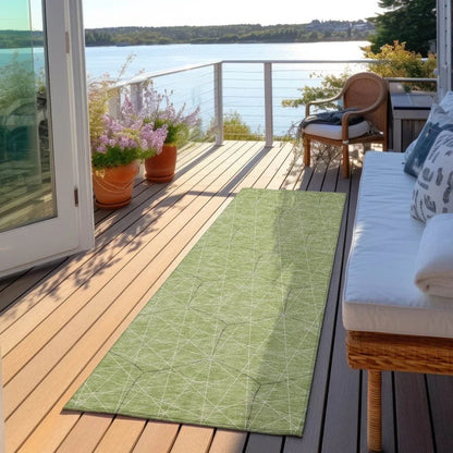 Alina Green Washable Indoor-Outdoor Rug-Outdoor Rugs-LOOMLAN Rugs-LOOMLAN