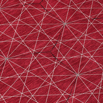 Alina Red Washable Indoor-Outdoor Rug-Outdoor Rugs-LOOMLAN Rugs-LOOMLAN