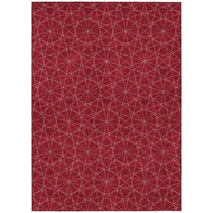 Alina Red Washable Indoor-Outdoor Rug-Outdoor Rugs-LOOMLAN Rugs-2'6" x 3'10"-LOOMLAN