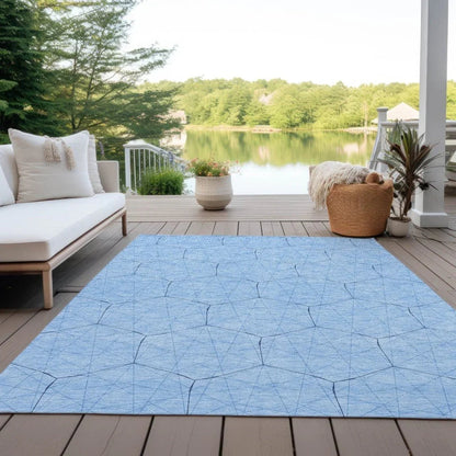 Alina Sky Washable Indoor-Outdoor Rug-Outdoor Rugs-LOOMLAN Rugs-LOOMLAN