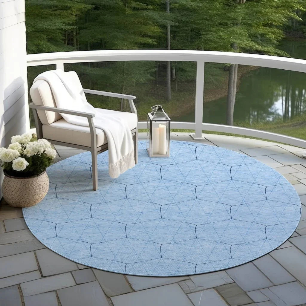 Alina Sky Washable Indoor-Outdoor Rug-Outdoor Rugs-LOOMLAN Rugs-LOOMLAN