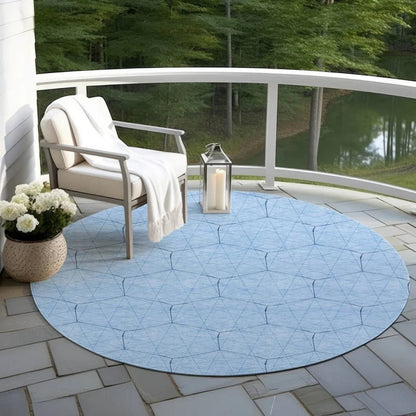 Alina Sky Washable Indoor-Outdoor Rug-Outdoor Rugs-LOOMLAN Rugs-LOOMLAN
