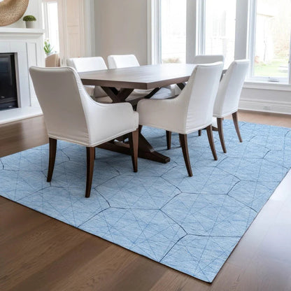 Alina Sky Washable Indoor-Outdoor Rug-Outdoor Rugs-LOOMLAN Rugs-LOOMLAN