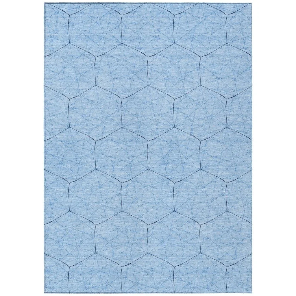 Alina Sky Washable Indoor-Outdoor Rug-Outdoor Rugs-LOOMLAN Rugs-2'6" x 3'10"-LOOMLAN