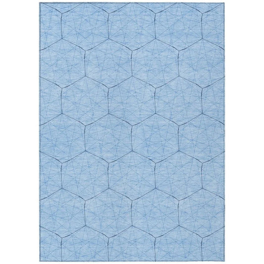 Alina Sky Washable Indoor-Outdoor Rug-Outdoor Rugs-LOOMLAN Rugs-2'6" x 3'10"-LOOMLAN