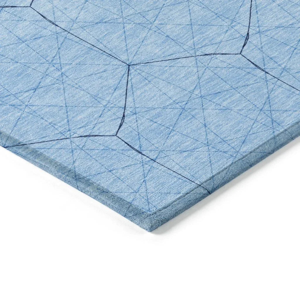 Alina Sky Washable Indoor-Outdoor Rug-Outdoor Rugs-LOOMLAN Rugs-LOOMLAN