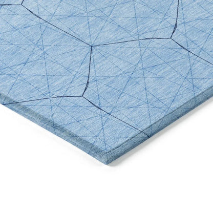 Alina Sky Washable Indoor-Outdoor Rug-Outdoor Rugs-LOOMLAN Rugs-LOOMLAN