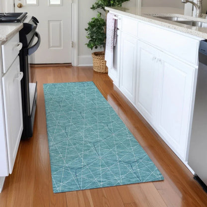 Alina Teal Washable Indoor-Outdoor Rug-Outdoor Rugs-LOOMLAN Rugs-LOOMLAN