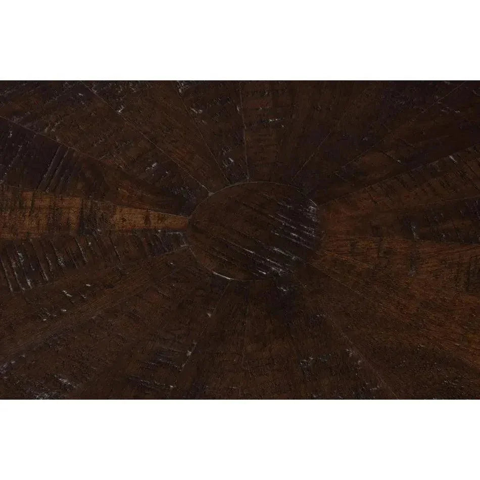 Alister Wood Dark Brown Round End Table - LOOMLAN - Sarreid - Side Tables