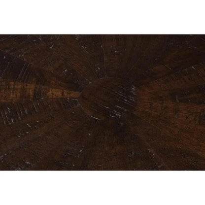 Alister Wood Dark Brown Round End Table - LOOMLAN - Sarreid - Side Tables