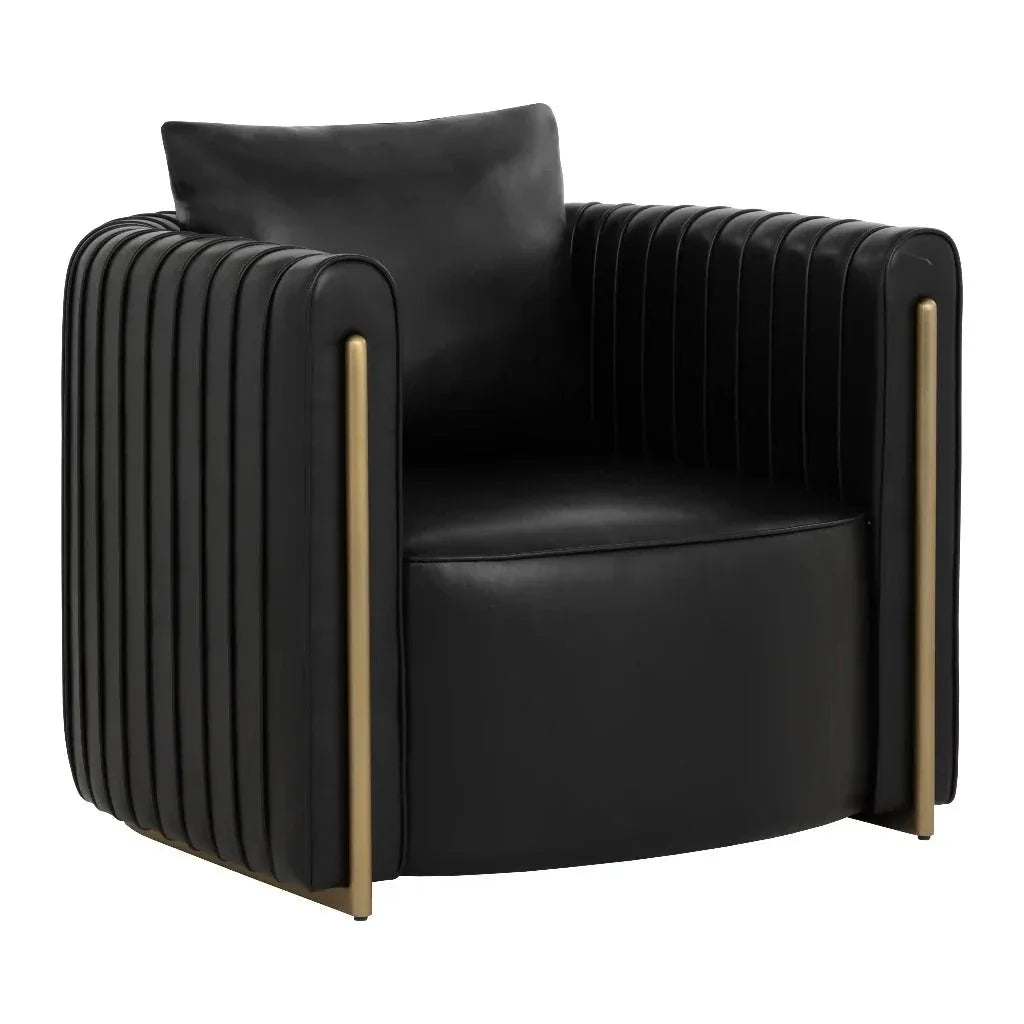 Alix Leather Lounge Chair-Lounge Chairs-SUNPAN-LOOMLAN