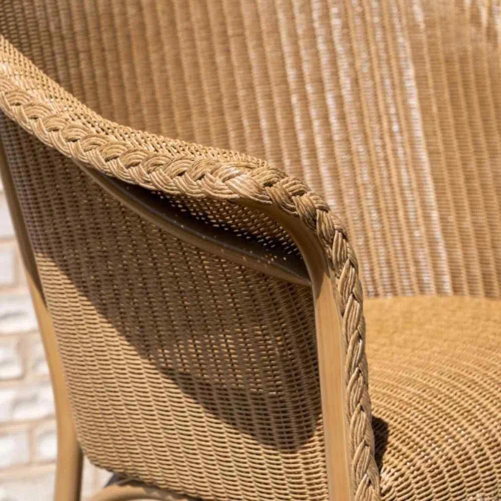 All Seasons Balcony Stool Padded Seat Wicker Outdoor-Outdoor Accent Chairs-Lloyd Flanders-LOOMLAN