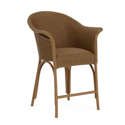 All Seasons Balcony Stool Padded Seat Wicker Outdoor-Outdoor Accent Chairs-Lloyd Flanders-LOOMLAN
